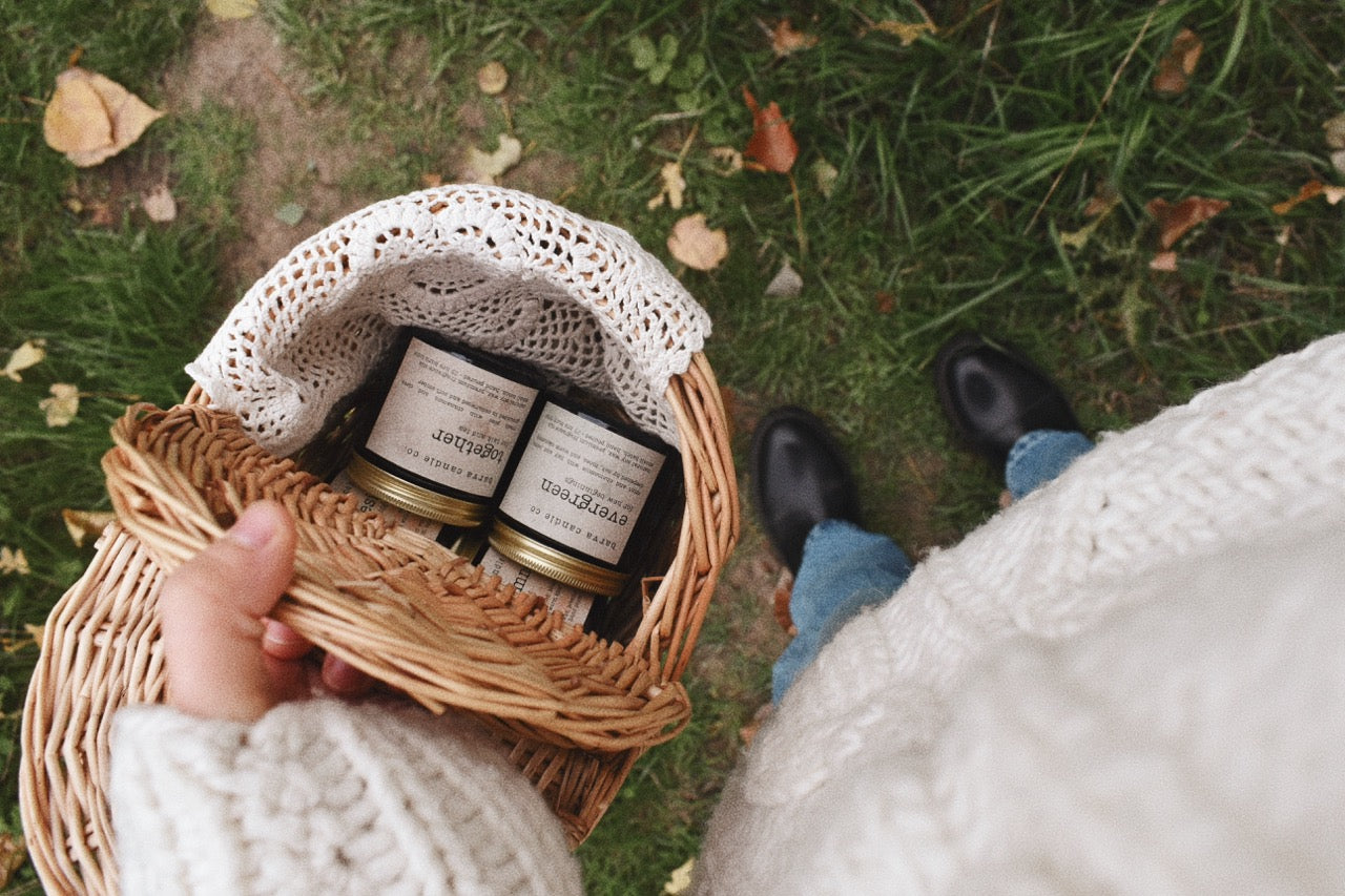 evergreen candle: for new beginnings