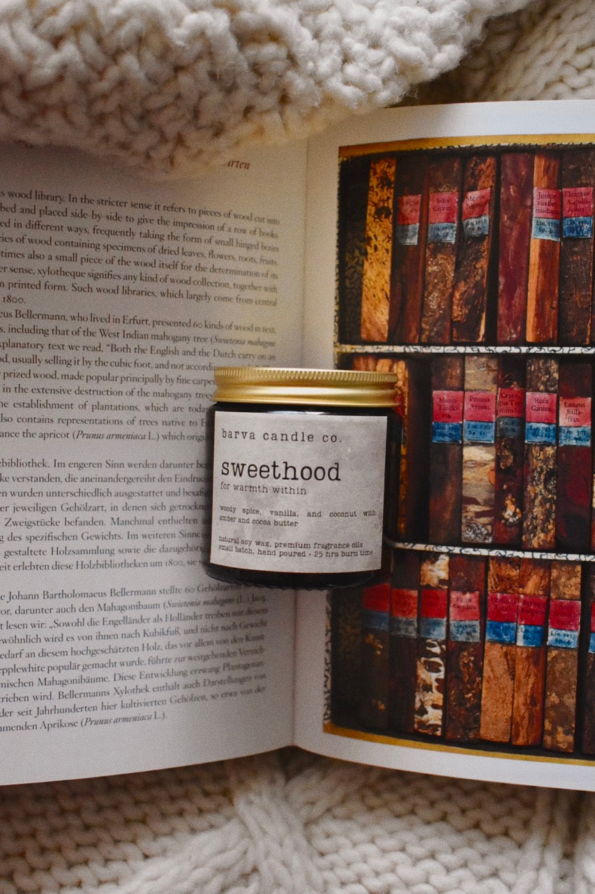 sweethood candle: for warmth within