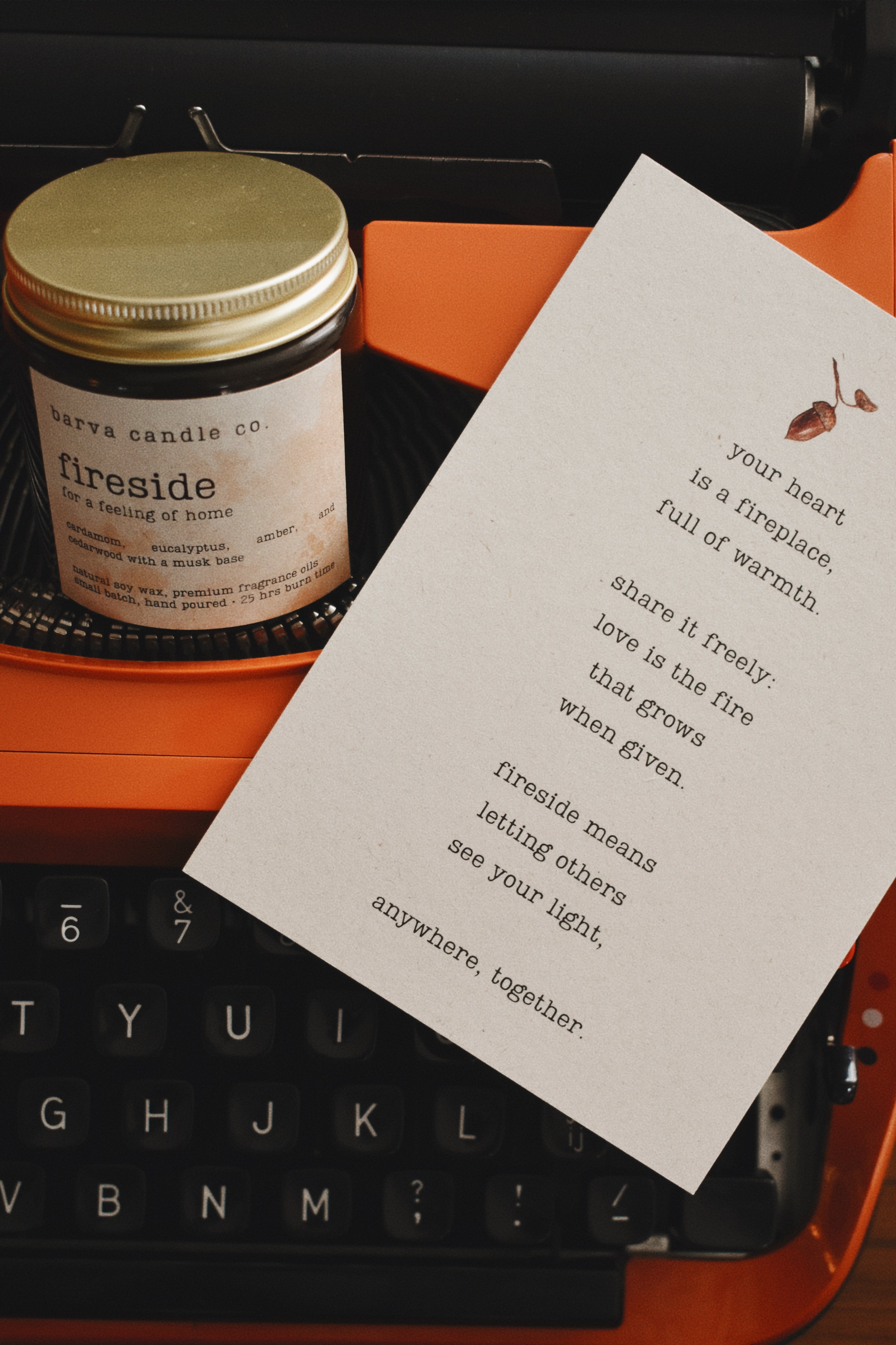 fireside candle: for a feeling of home