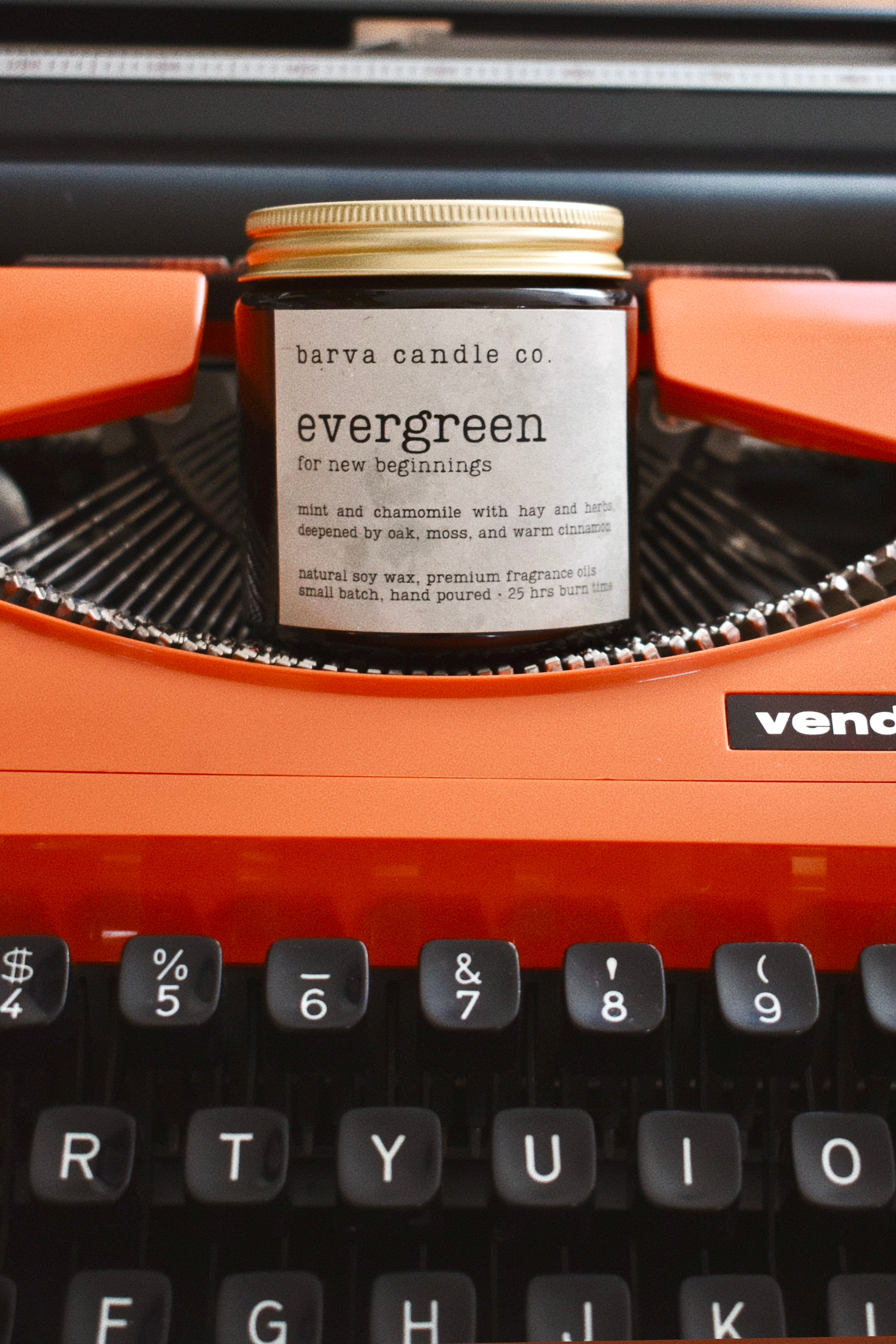 evergreen candle: for new beginnings