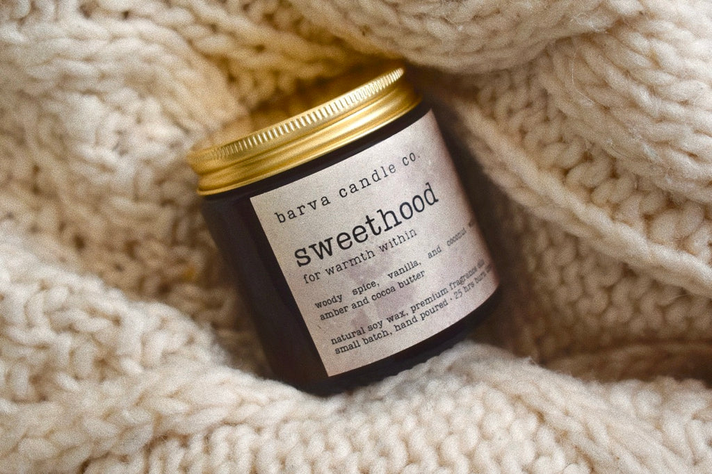 sweethood candle: for warmth within